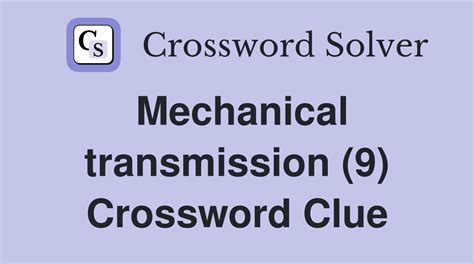 transmission parts wsj crossword|Transmission parts Crossword Clue Answers.